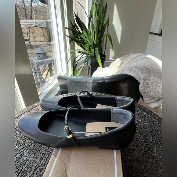 DOLCE VITA AILEEN MARY JANE FLATS IN BLACK 6.5 - Picture 5 of 9